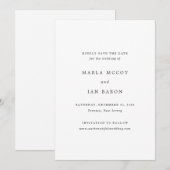 Klassieke traditionele bruiloft save the date (Voorkant / Achterkant)