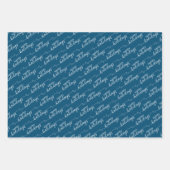 Klassieke, traditionele, donkerblauwe, Blauwgroen Inpakpapier Vel (Voorkant)