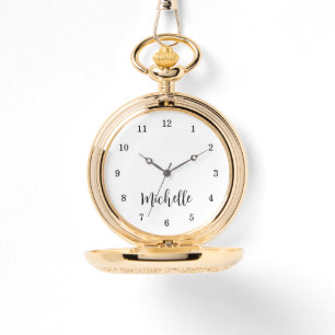 Klassieke traditionele elegante scripttypografie horloge