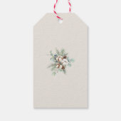 Klassieke traditionele groene Merry Christmas Cadeaulabel (Achterkant)