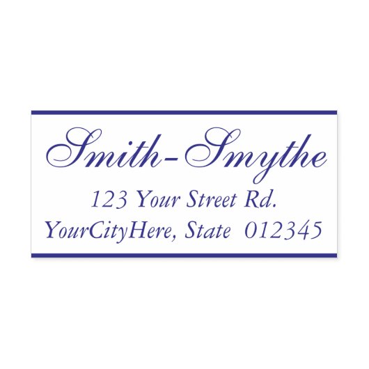 Klassieke, Traditionele Naam + Adres Zelfinktende Stempel (Design)