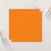 Klassieke Traditionele Pompoen Sinaasappel Effen K Kaart (Voorkant / Achterkant in situ)