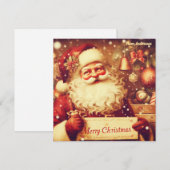 Klassieke traditionele retro illustratie Sinterkla Feestdagenkaart (Voorkant / Achterkant)