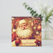 Klassieke traditionele retro illustratie Sinterkla Feestdagenkaart (Staand voorkant)