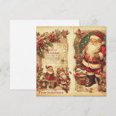 Klassieke traditionele retro illustratie Sinterkla Feestdagenkaart (Voorkant / Achterkant)