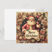 Klassieke traditionele retro illustratie Sinterkla Feestdagenkaart (Voorkant / Achterkant)