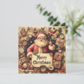 Klassieke traditionele retro illustratie Sinterkla Feestdagenkaart (Staand voorkant)