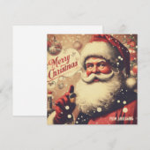 Klassieke traditionele retro illustratie Sinterkla Feestdagenkaart (Voorkant / Achterkant)