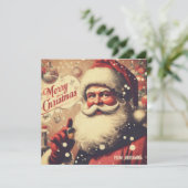 Klassieke traditionele retro illustratie Sinterkla Feestdagenkaart (Staand voorkant)