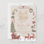 Klassieke Traditionele Rode Favoriete Dingen Party Kaart (Voorkant)