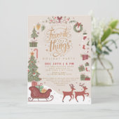 Klassieke Traditionele Rode Favoriete Dingen Party Kaart (Staand voorkant)