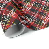 Klassieke traditionele rode zwarte gele witte plaa cadeaupapier (Rol Hoek)