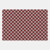 Klassieke traditionele rode zwarte witte gingham inpakpapier vel (Voorkant)
