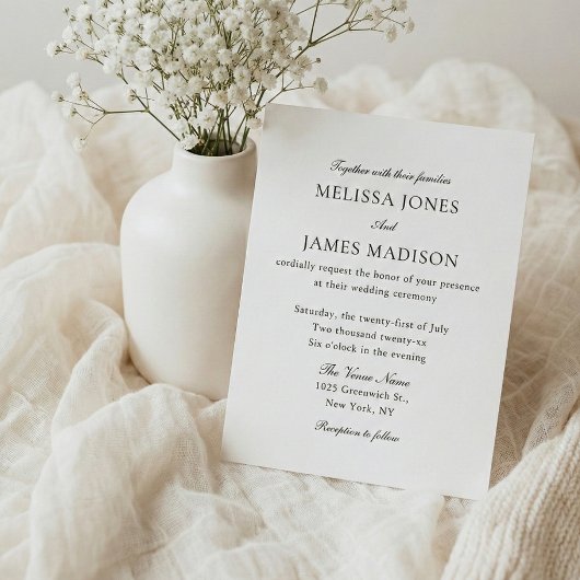 Klassieke Traditionele Typografie Witte Bruiloft