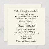 Klassieke traditionele uitnodiging tot huwelijk (Voorkant / Achterkant)