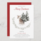 Klassieke traditionele winterkerst kaart (Voorkant / Achterkant)