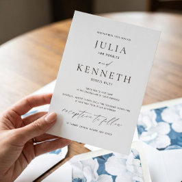 Klassieke traditionele zwarte en witte bruiloft kaart