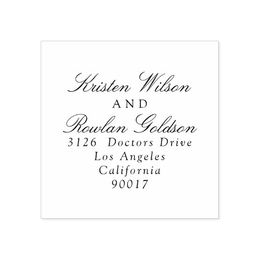 Klassieke traditionele zwarte en witte bruiloft rubberstempel (Afrduk)