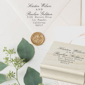 Klassieke traditionele zwarte en witte bruiloft rubberstempel