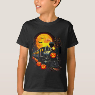 Klassieke Trein Halloween Kostuum Pompoen Geest Ma T-shirt