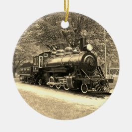 Klassieke trein keramisch ornament