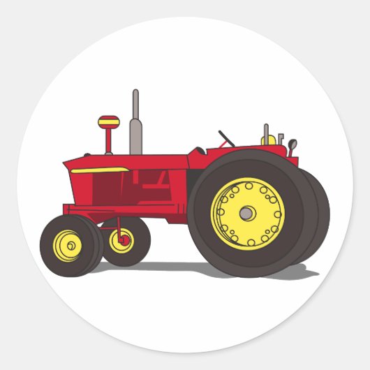 Klassieke trekker ronde sticker (Voorkant)