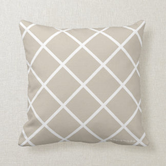 Klassieke Trellis Pillow in Sand/White Kussen