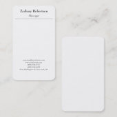 Klassieke trendy eenvoudig minimalistisch visitekaartje (Voorkant / Achterkant)