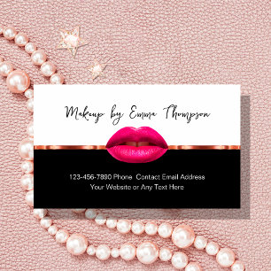 Klassieke trendy make-up artiesten visitekaartjes