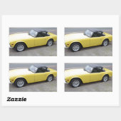 Klassieke Triumph TR6 Sportscar Rechthoekige Sticker (Vel)