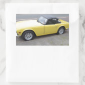Klassieke Triumph TR6 Sportscar Rechthoekige Sticker (Tas)