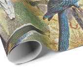 Klassieke  tropische vogelparrots cadeaupapier (Rol Hoek)