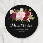 Klassieke Tropische Zwart Bedoeld Voor Een Huwelij Bedankjes Labels (Voorkant)