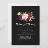 Klassieke Tropische Zwarte Bourgondische repetitie Kaart (Voorkant)