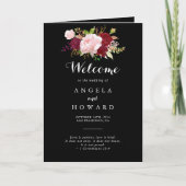 Klassieke Tropische Zwarte en Bourgondische gevouw Programma (Voorkant)