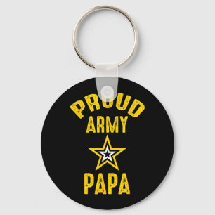 Klassieke trots leger PAPA veteranen familiereünie Sleutelhanger