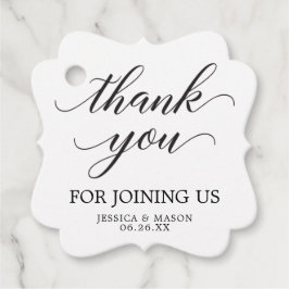 Klassieke Trouw Dank Betuigingslabel Bedankjes Labels