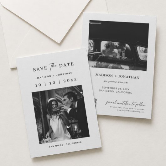 Klassieke Trouw Save the Date Kaart