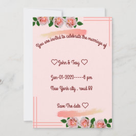 klassieke trouw uitnodiging 