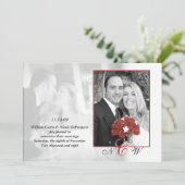 Klassieke trouwaankondiging kaart (Staand voorkant)