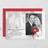 Klassieke trouwaankondiging kaart (Voorkant / Achterkant)