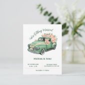 Klassieke trouwauto kaart (Staand voorkant)