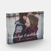 Klassieke Trouwdatum Maatwerk Fotoblokken (Links)