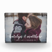 Klassieke trouwdatum op maat fotoblokken (Voorkant)