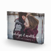 Klassieke trouwdatum op maat fotoblokken (Rechts)