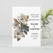 KLASSIEKE TROUWKAART KAART (Staand voorkant)