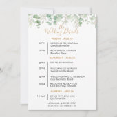 Klassieke trouwkaart met eucalyptusblad kaart (Voorkant)