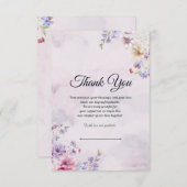 Klassieke trouwkaart om gasten te bedanken bedankkaart (Voorkant / Achterkant)