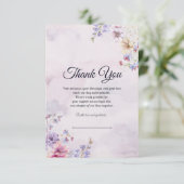 Klassieke trouwkaart om gasten te bedanken bedankkaart (Staand voorkant)