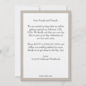 Klassieke Trouwkaart Save the Date Aankondiging (Achterkant)